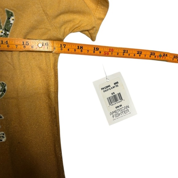NWT American Fighter Dailey Short Sleeve Mocktwist Tee in Amber Ombré Size XS - Picture 8 of 10